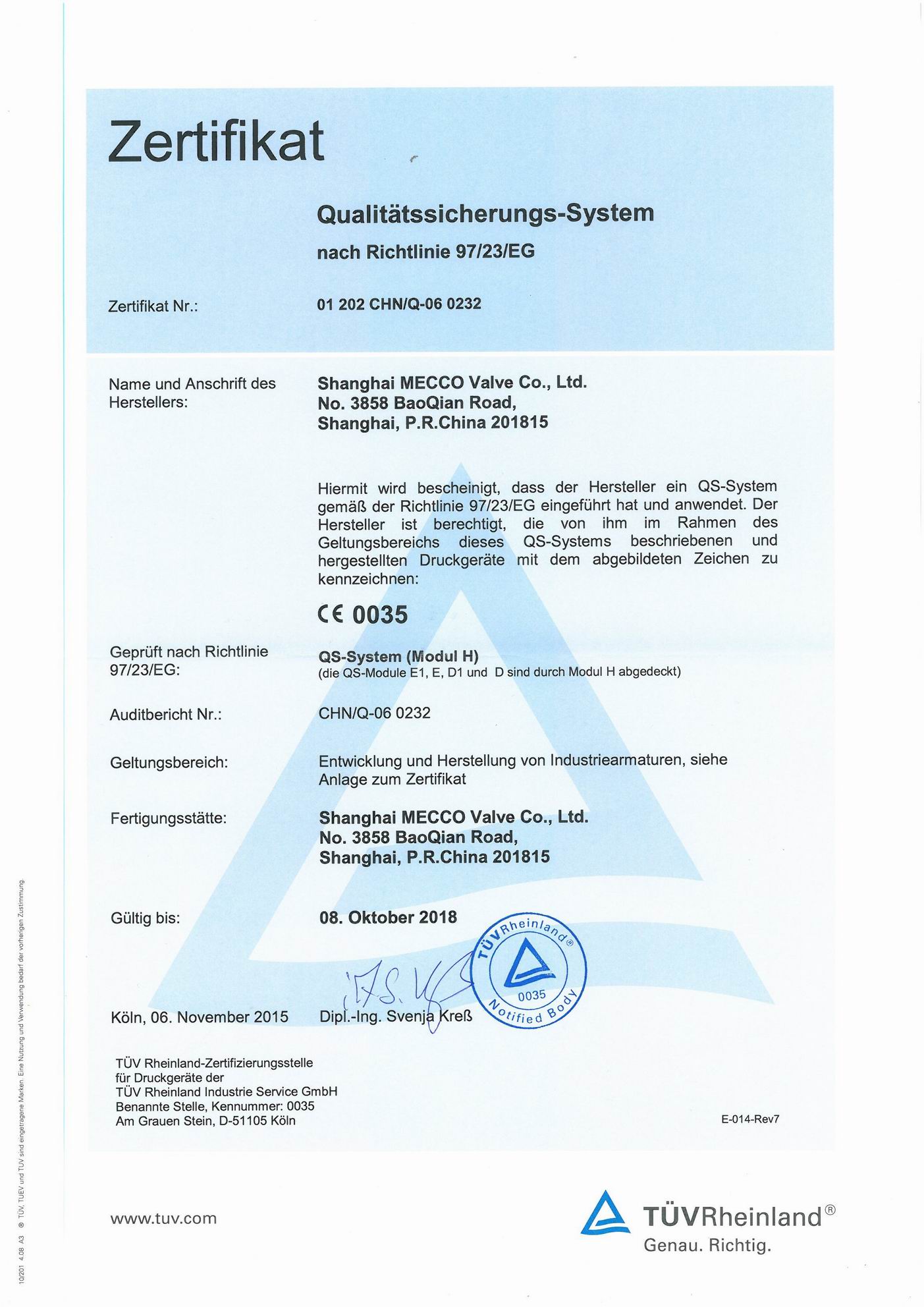 CE Certificate